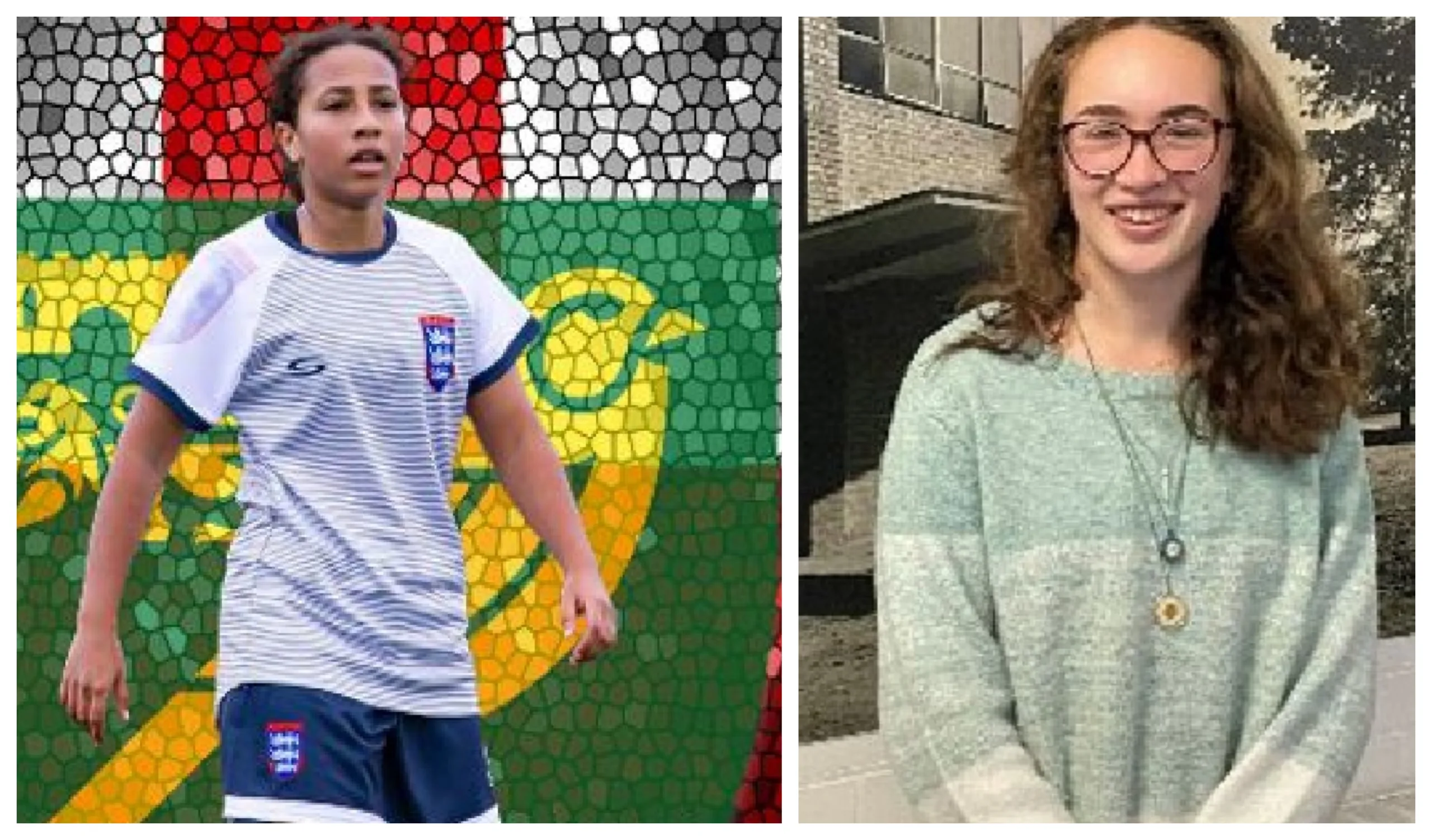 L – Student Nicole Q., representing England as part of the ECFA Women’s Squad R – Student Kate B., receiving the news that she’s been selected as part of the AoC Sport England Colleges Women’s Hockey Squad for the second year running