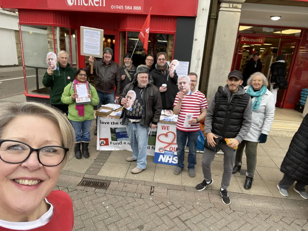 ‘Valentine’s’ protest by QEH supporters in Wisbech earlier this month