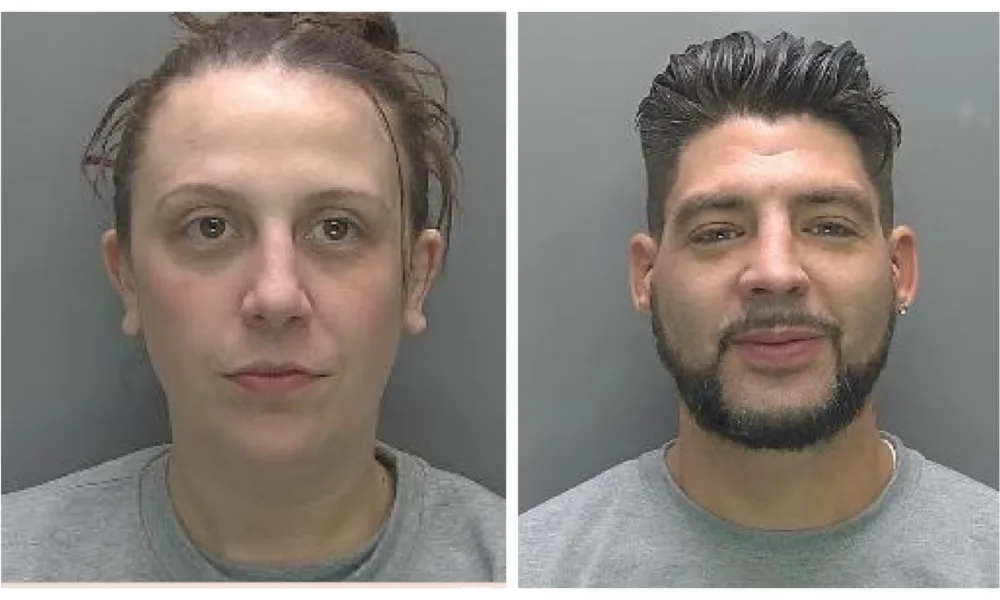 Gareth Farrington and Rachel McGill; both jailed for burglary