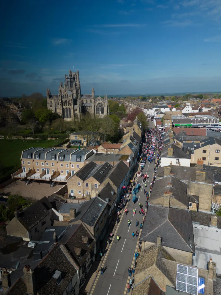 Dubbed ‘Coronation Eel Day’ the spectacular eel focal point snaked its way from Cross Green through the streets to Jubilee Gardens to begin a packed day of events by the river. Picture: TERRY HARRIS 