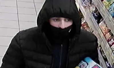 Do you recognise this man? The image has been released by Cambridgeshire Police looking for two suspects following an attempted robbery at a Peterborough store.