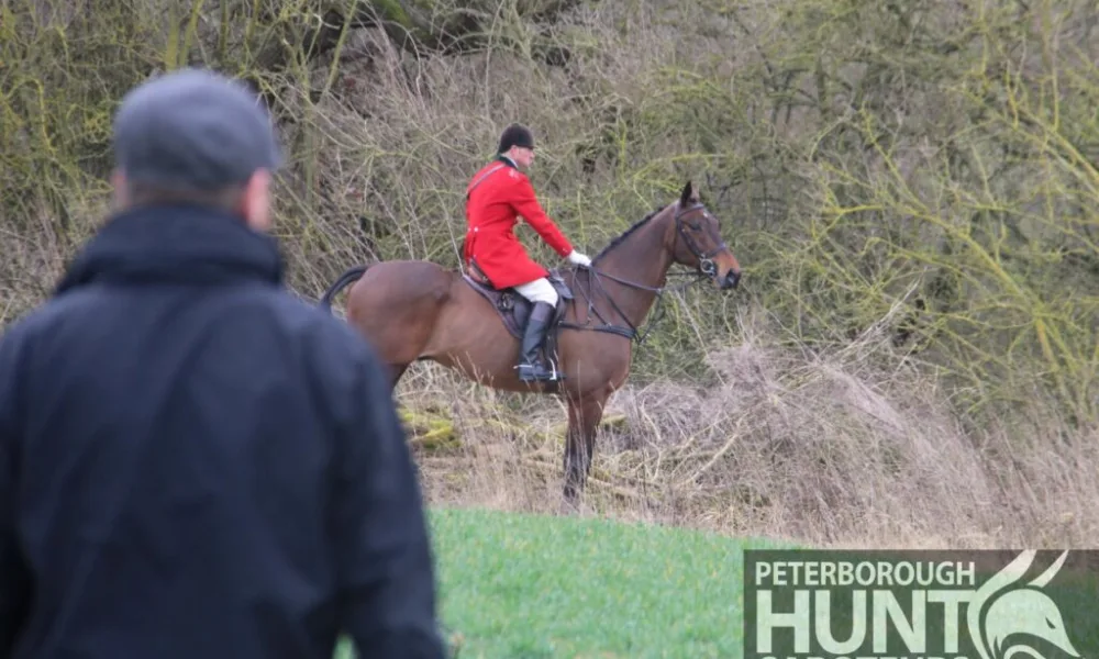 Shaun Parrish, 32, is the huntsman at the Fitzwilliam, responsible for controlling and directing the pack during a day’s hunting. Photo: PETERBOROUGH HUNT SABOTEURS