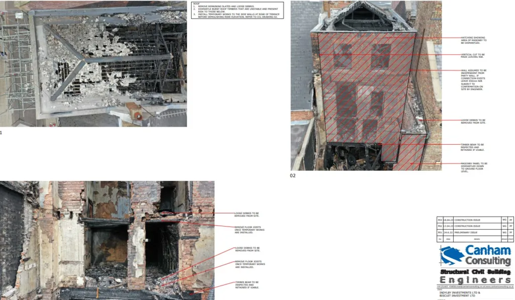 An application to demolish what is left of 5 Market Place Wisbech is before Fenland District Council. It was destroyed by fire more than a year ago.