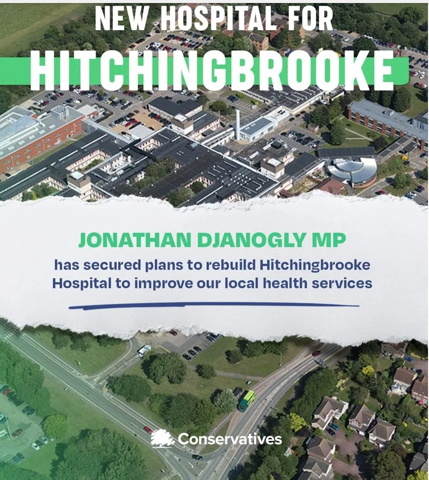 “Hitchingbrooke Hospital rebuild is part of the Government's wider New Hospital Programme, which is backed by over £20 billion in funding,” says MP Jonathan Djanogly