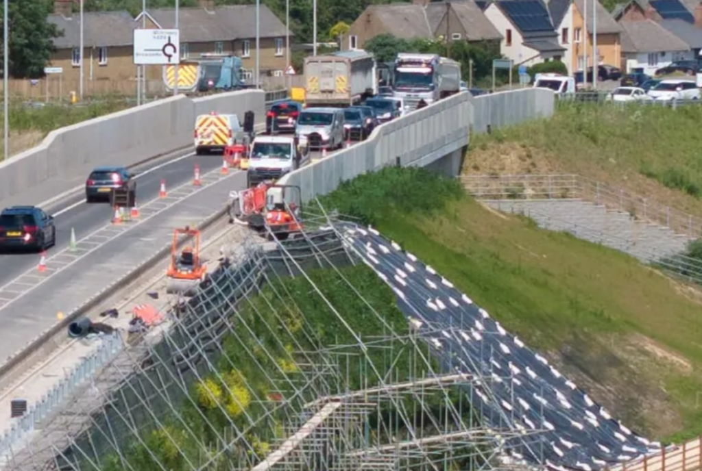 The £32m King’s Dyke crossing at Whittlesey opened in July of last year – six months ahead of schedule. The project team announced on April 12 that they were to begin a nine-week programme of “remedial work”. PHOTO: Terry Harris