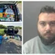 Some of the stolen items found in the Meriva and a custody image of Florin Cristea. 