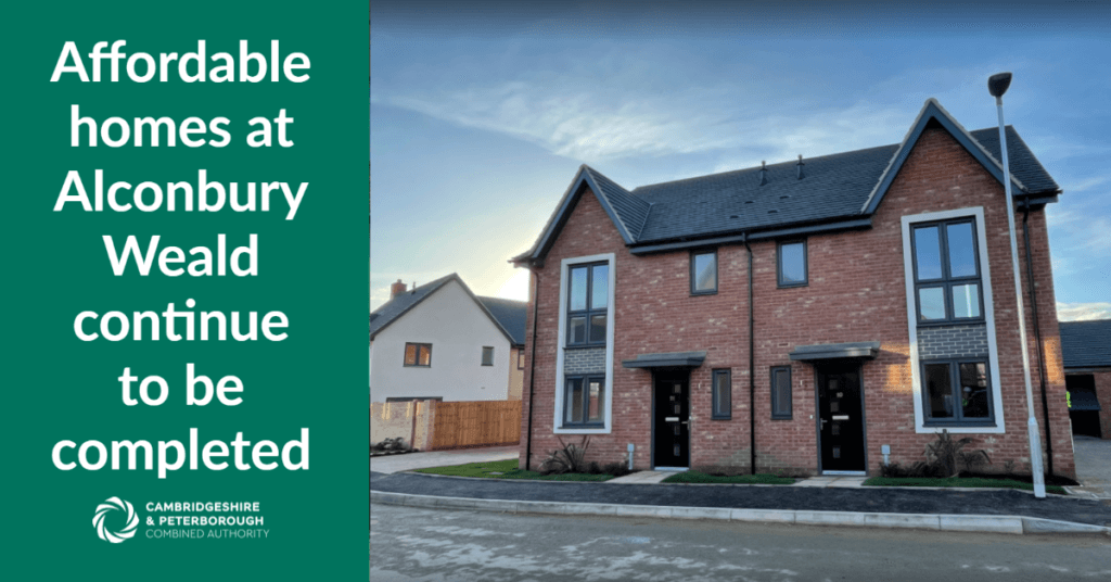 There are delays, for instance, at Alconbury Weald where 94 affordable homes are being built, 29 shared ownership, for the Man GPM site, the redeveloped Alconbury airfield.