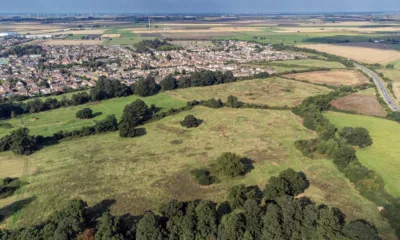 Wenny Meadow, Chatteris, where 93 homes are proposed to be built. Many oppose the application by Fenland District Council officers are recommending to its planning committee that it be approved. PHOTOGRAPH by Steve File of DronesAloft.co.uk