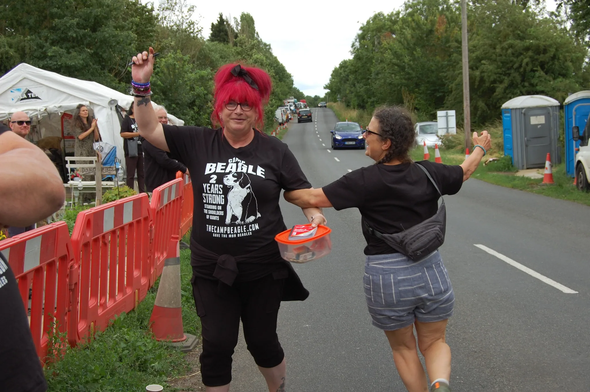 Camp Beagle protestors out in force to recall the day two years earlier that it all began