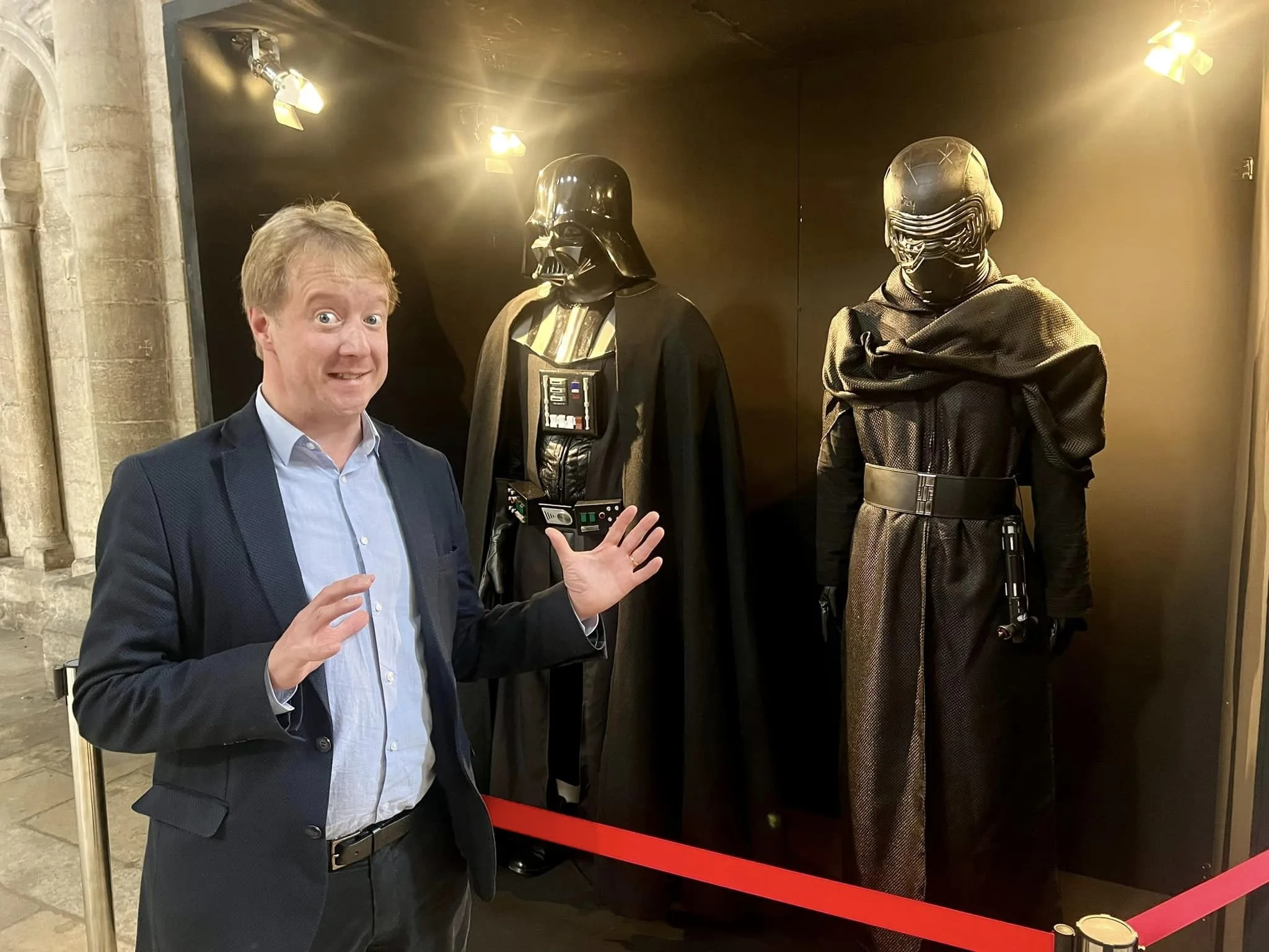 MP Paul Bristow, on a visit to the Star Wars exhibition at Peterborough Cathedral, has written to the chief executive of the city council seeking confirmation they are not looking to introduce a 4-day week into the Peterborough council. PHOTO: Paul Bristow