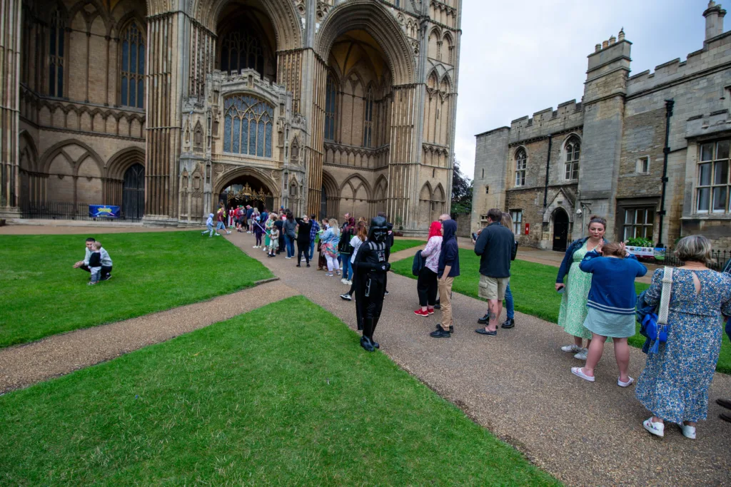 cosplay event at the Cathedral as part of a Star Wars Exhibition.,Cathedral, Peterborough Friday 04 August 2023. Picture by Terry Harris.