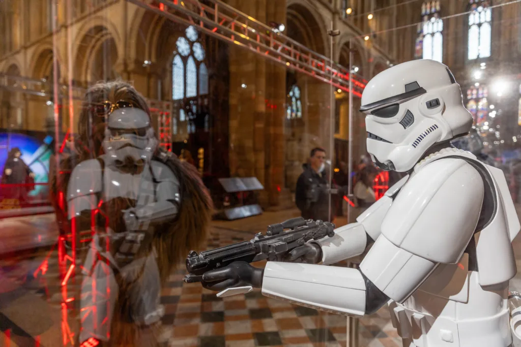 cosplay event at the Cathedral as part of a Star Wars Exhibition.,Cathedral, Peterborough Friday 04 August 2023. Picture by Terry Harris.