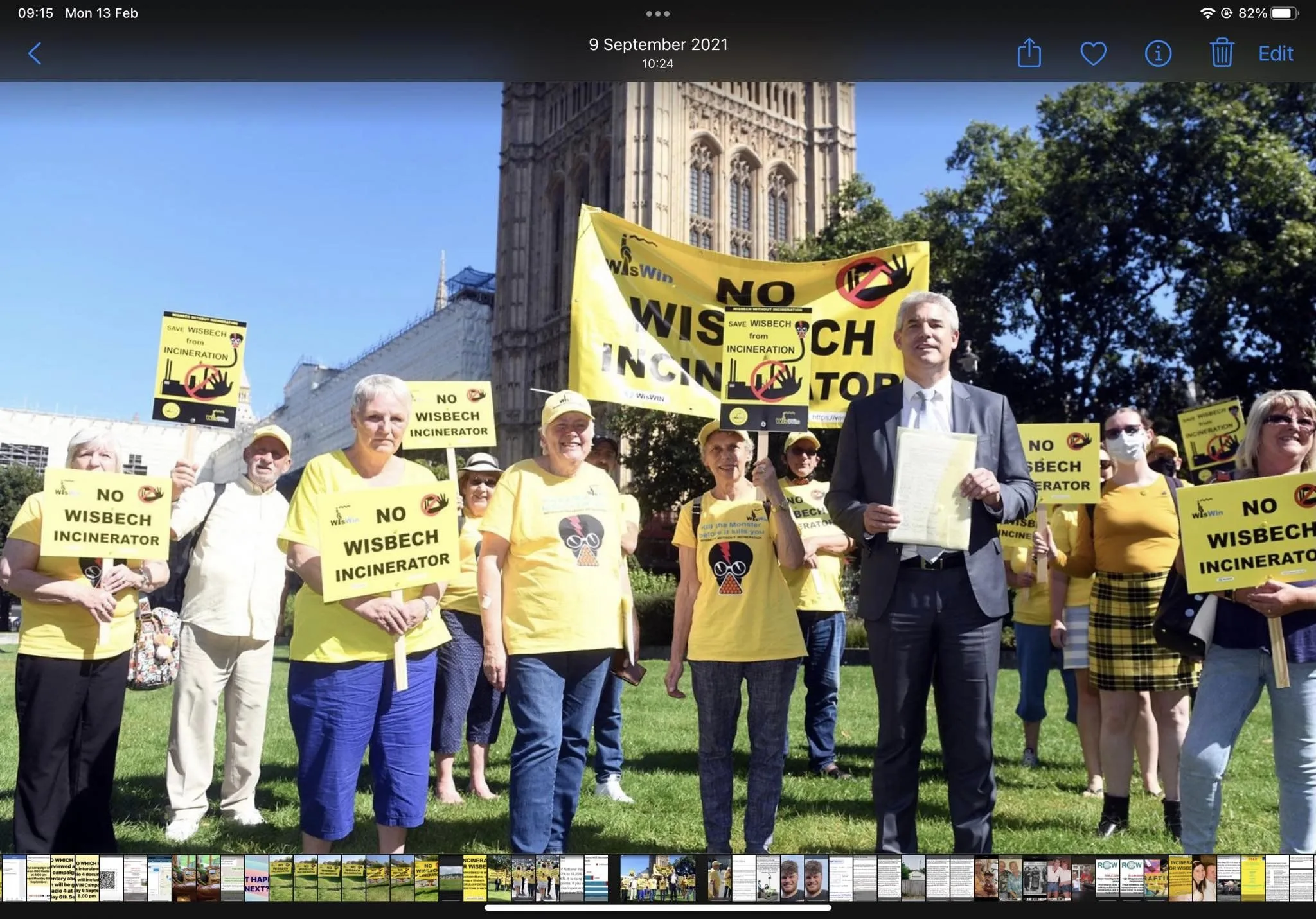 WisWIN took their protest to Parliament and to meet MP Steve Barclay