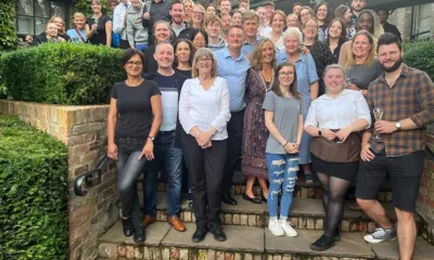 Hotel staff at the Old Bridge Hotel, Huntingdon, pay tribute to former owners and to welcome new owners Chestnut who plan few changes to a ‘winning formula’ PHOTO: Old Bridge Hotel