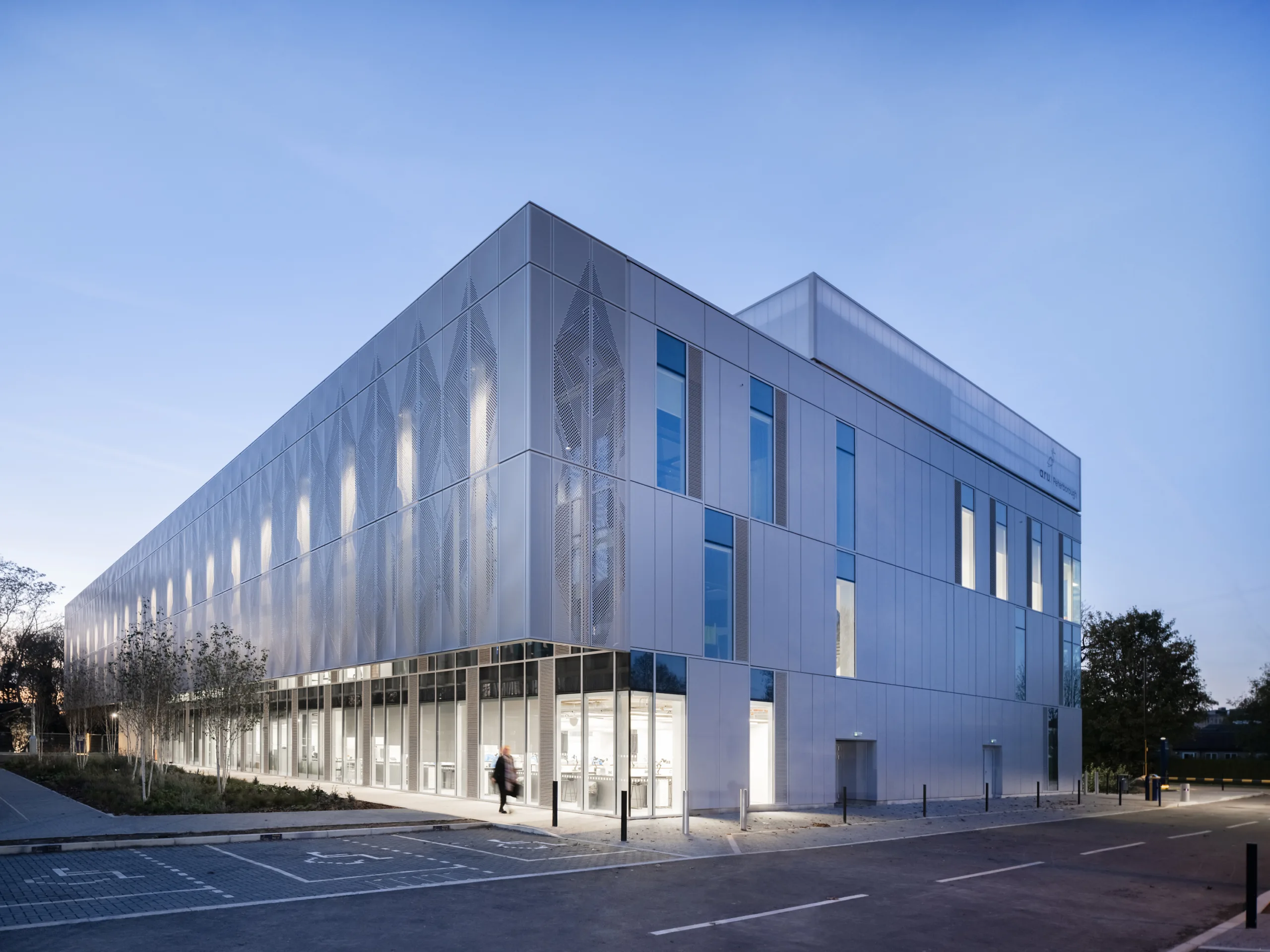 University House, the first phase of ARU Peterborough, has been shortlisted for the AJ Architecture Awards. PHOTO: Richard Fraser