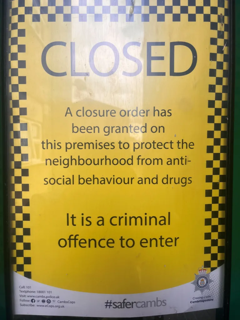 A Peterborough flat has been closed by police for three months following persistent anti-social behaviour.