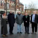 Mayor Nik Johnson (second right) with Fenland District Council leader Chris Boden (right) on a visit to March in 2022 for an update on the town’s transformational £8.4million #FutureHighStreetsFund project.