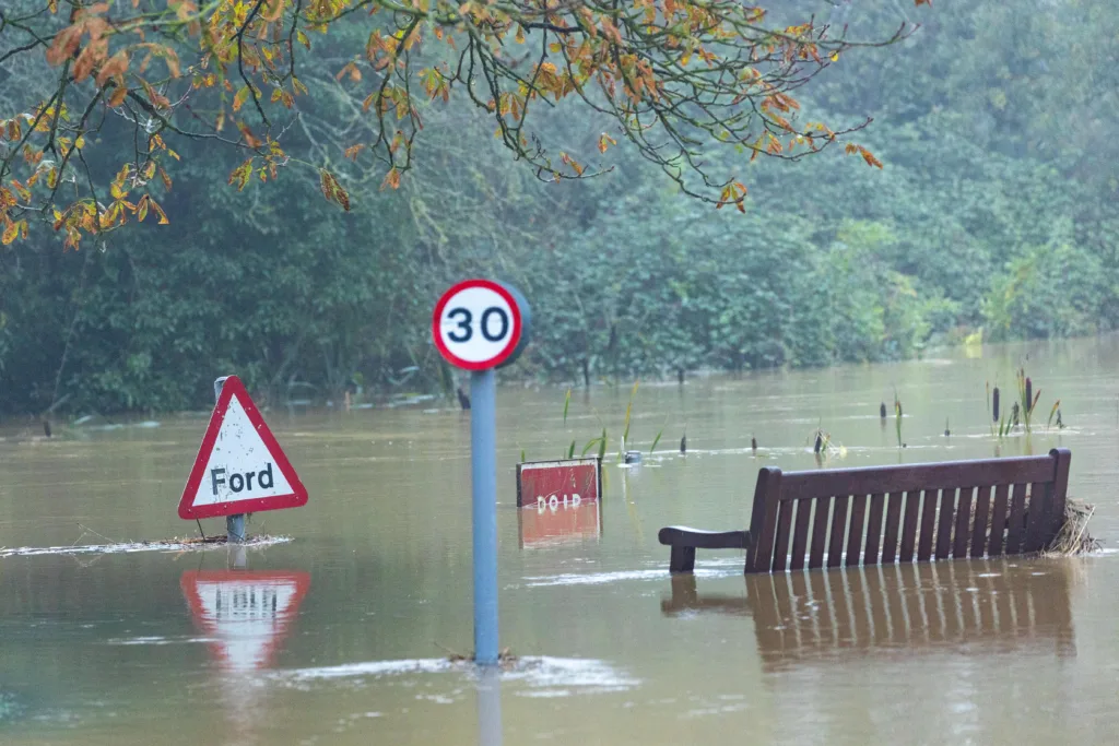 Flooding, Alconbury Weston Saturday 21 October 2023. Picture by Terry Harris.