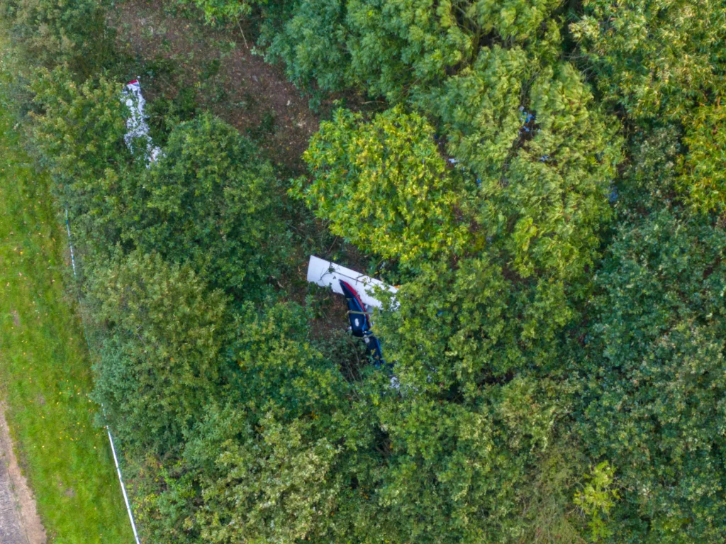 Police at scene of plane crash Langham Airfield in Norfolk. Emergency services were called after reports of the four-seater light aircraft crash at Langham Airfield at 3.40pm yesterday (10/9/23).,Langham Airfield, Langham
Wednesday 11 October 2023. 
Picture by Terry Harris