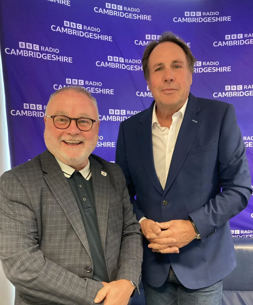 In an outspoken ‘hot seat’ interview with Chris Mann (right) on BBC Radio Cambridgeshire, Cllr Wayne Fitzgerald launched a series of outspoken attacks on political opponents. PHOTO: BBC Radio Cambridgeshire