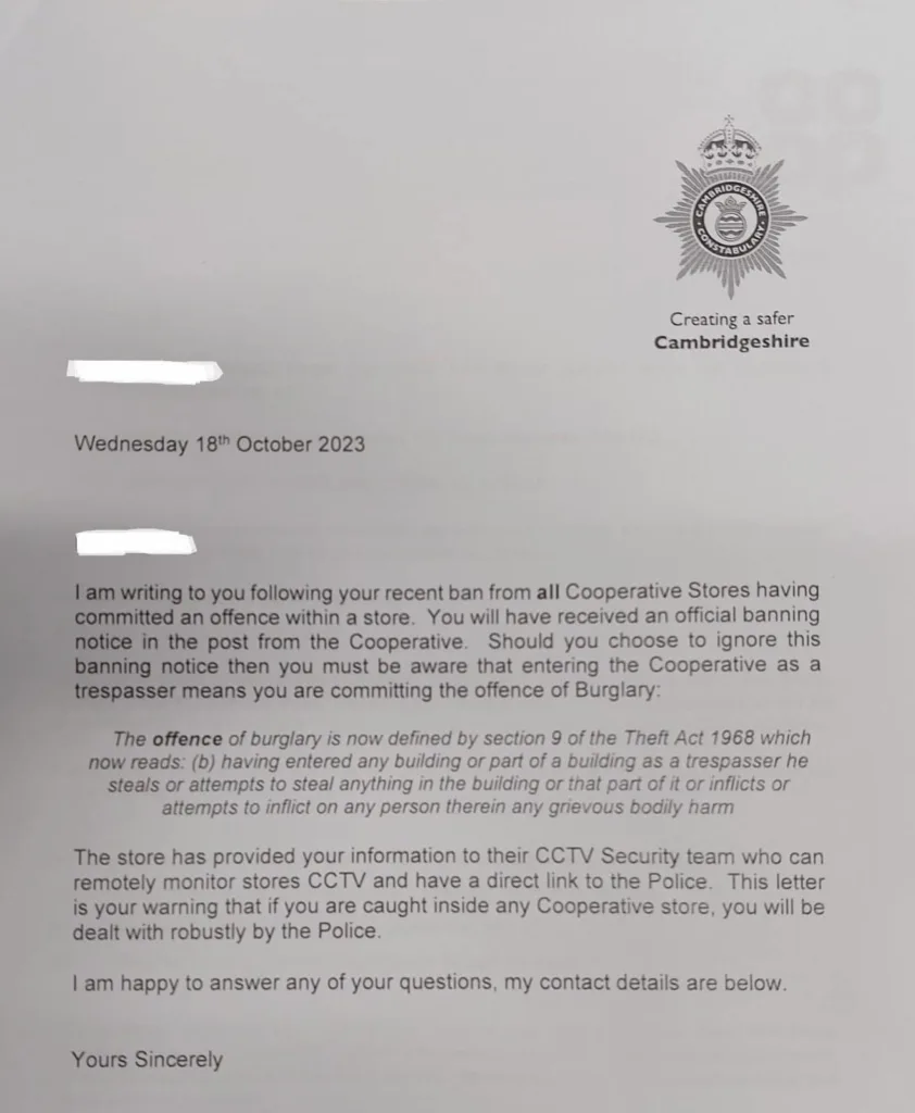 15 people caught shoplifting from the Co-op in Main Street, Littleport, have been banned from every Co-op in the country.