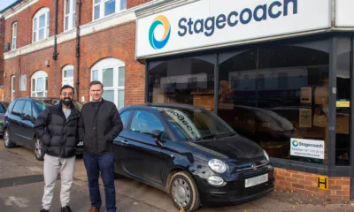 Cllr Asim Mahmood and Andrew Pakes Labour Parliamentary candidate, on a visit to the bus depot in Lincoln Road, Peterborough.