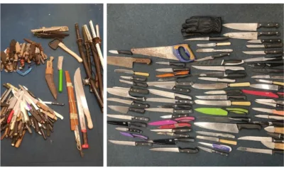 Photos of some of the items handed in across Cambridgeshire during the last amnesty in May.