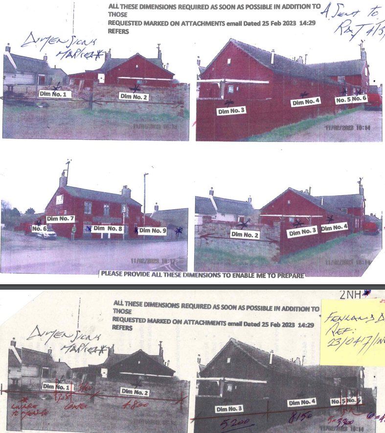 Sample of the plans for conversion of Nags Head, Eastrea, into a village shop. Highways official say they not acceptable