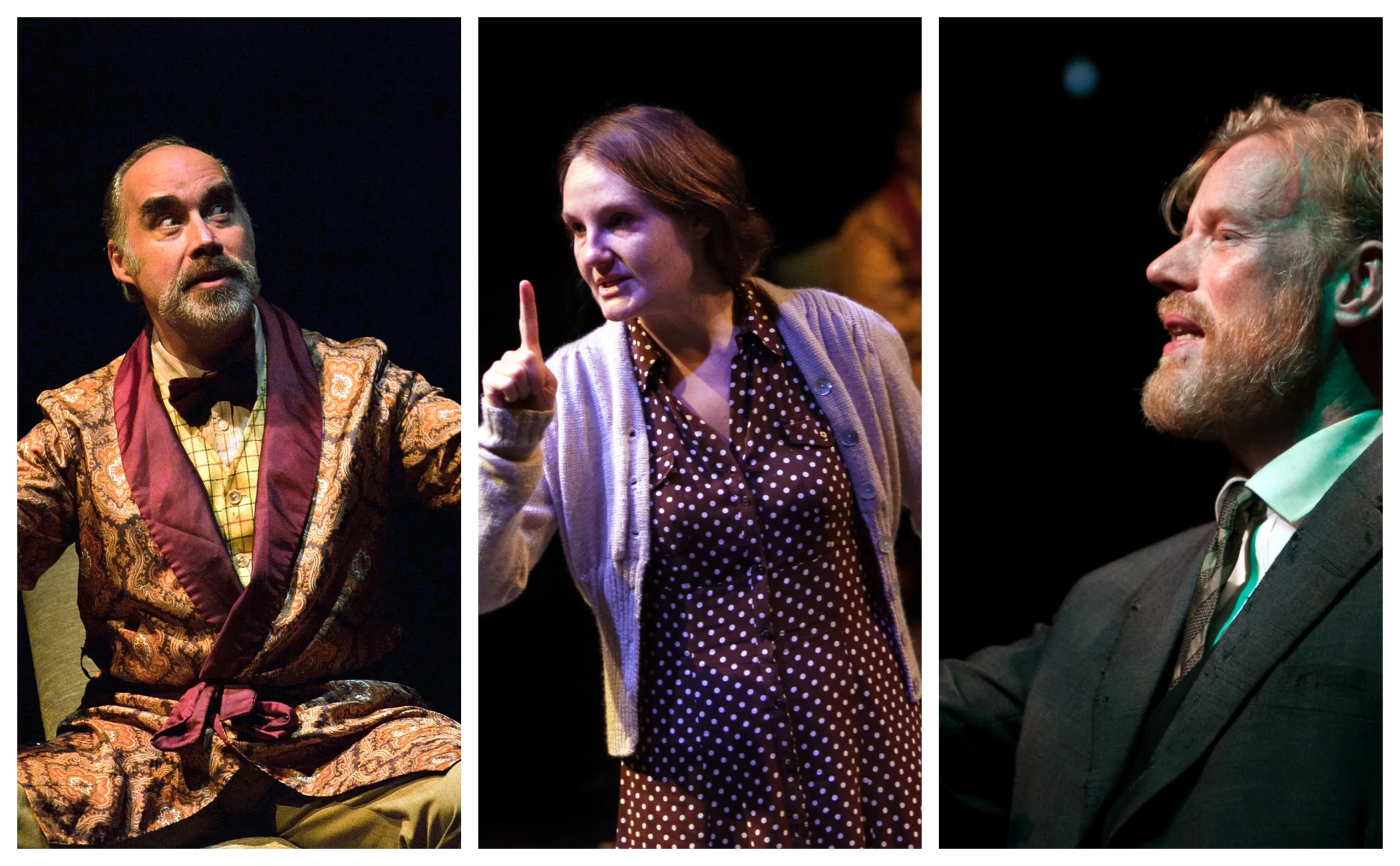 L to R: Jonathan Ashley, Gina Costigan and Paul Carroll in The Faith Healer at Cambridge Arts Theatre until Saturday, November 4