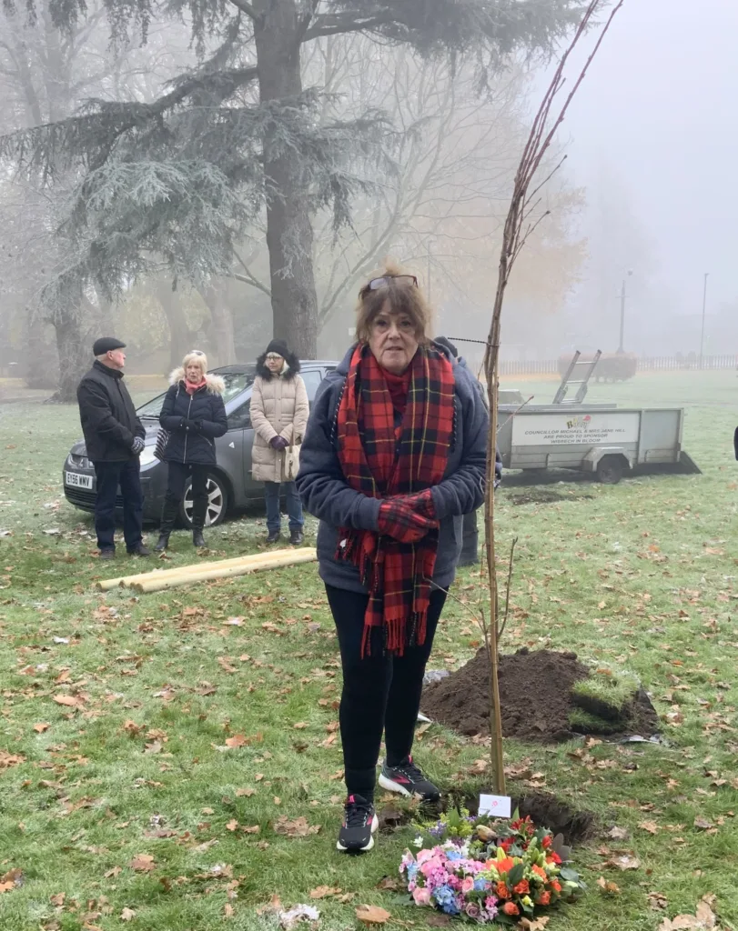 The High Sheriff of Cambridgeshire Dr Bharatkumar N Khetani plants a tree and unveils a plaque in memory of Covid victims was planted in Wisbech. PHOTO: Wisbech Tweet 