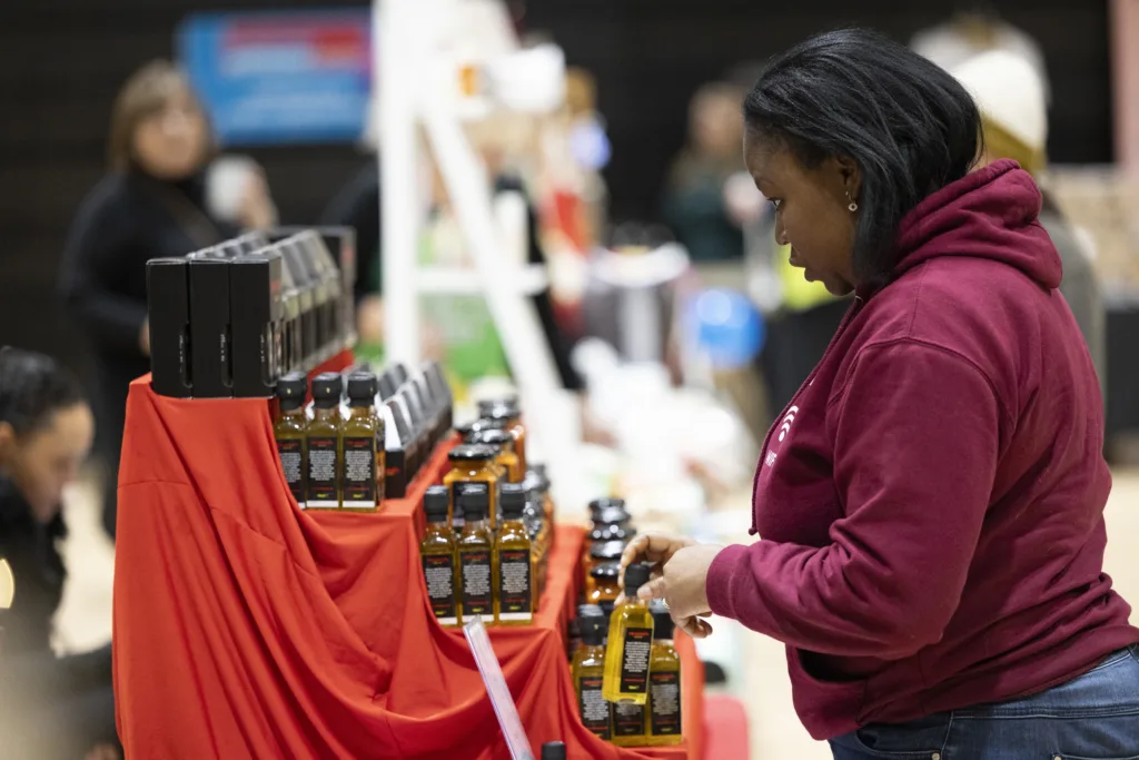 Christmas market at Cambourne organised by South Cambridgeshire District Council. Photo: David Johnson