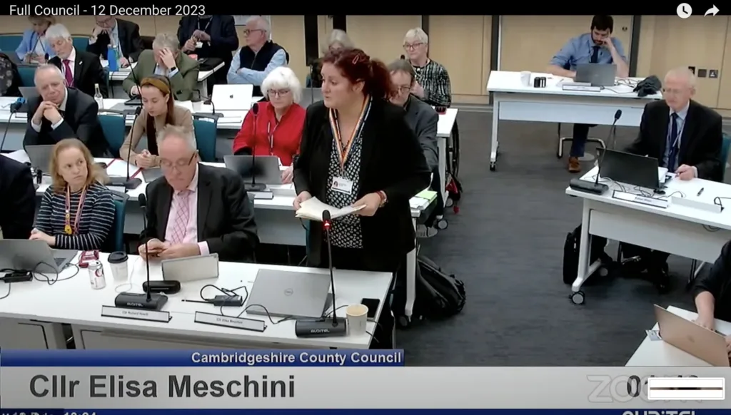 Cllr Elisa Meschini, Labour deputy leader of Cambridgeshire County Council