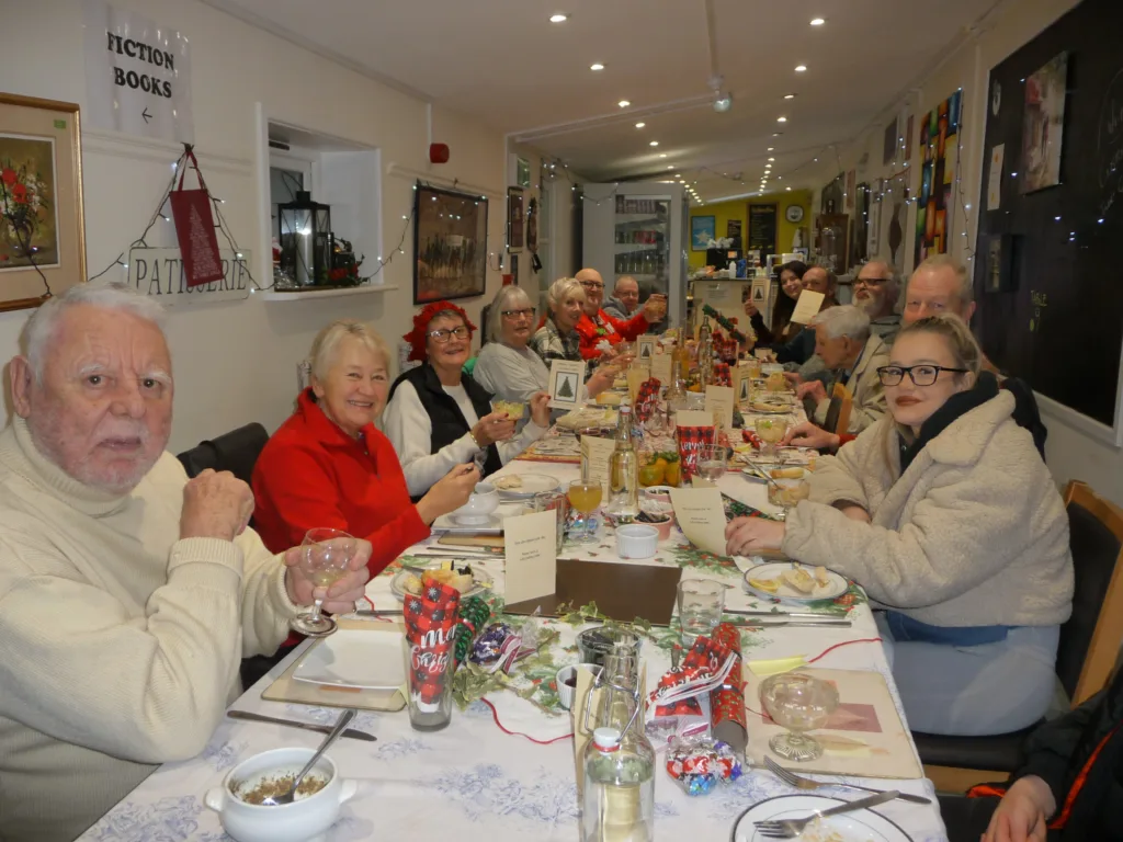 Sir Terry Waite with lunch guests