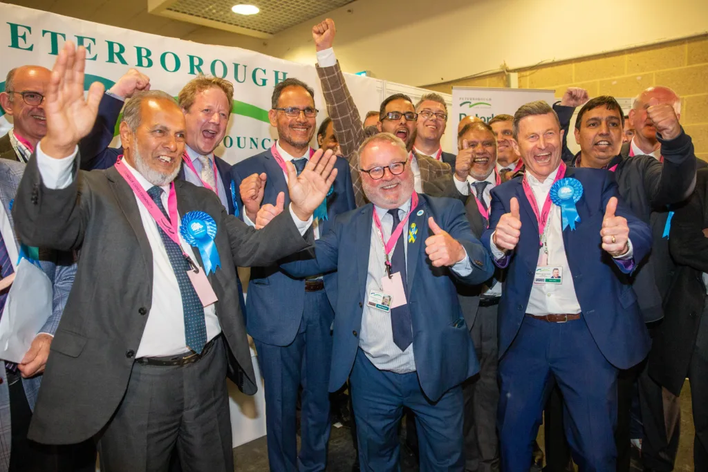 Cllr Mohammed Rangzeb, elected in Ravensthorpe, Peterborough, in 2022 as a Conservative councillor (4th left) is now designating himself ‘independent’. PHOTO: Terry Harris