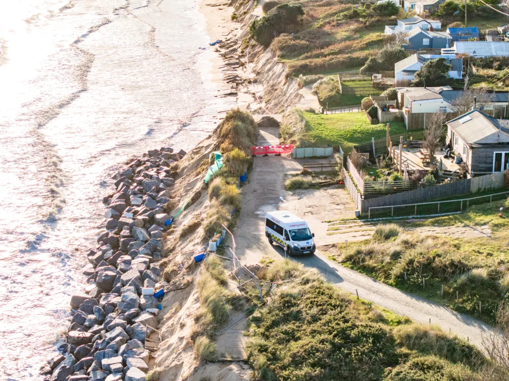 HEMSBY, Norfolk: Devastating toll on coastal village as homes demolished. Saturday 09 December 2023. Picture by Terry Harris.
