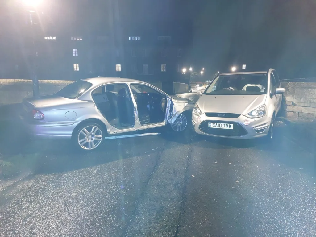 Scene that confronted police after crash on bridge between Huntingdon and Godmanchester