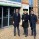 Mayor Dr Nik Johnson in Peterborough for a walking tour of the city with recently elected council leader Mohammed Farooq. Both agreed they are singing from the same hymn sheet to build Peterborough’s prosperity. With them is Cllr Amjad Iqbal, central ward councillor.