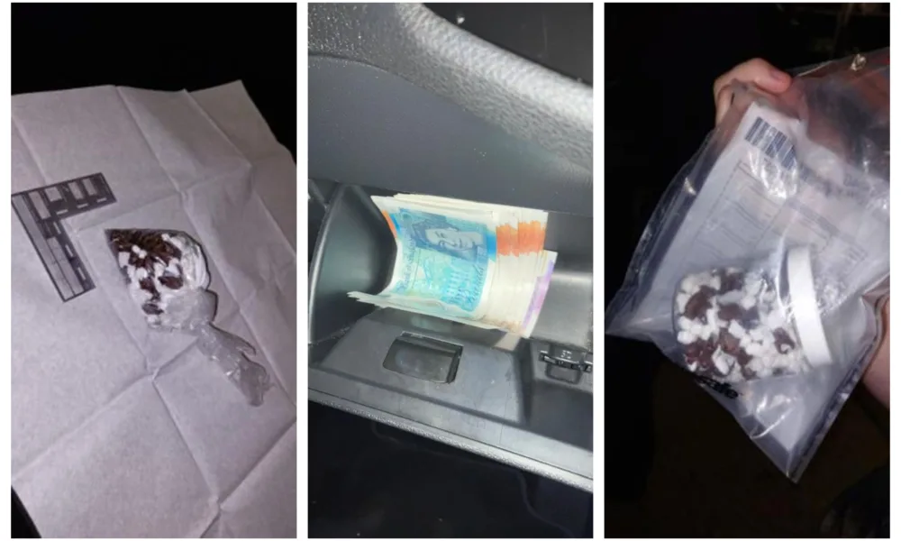 Cash and drugs found in a car stopped in Lincoln Road, Millfield, Peterborough.