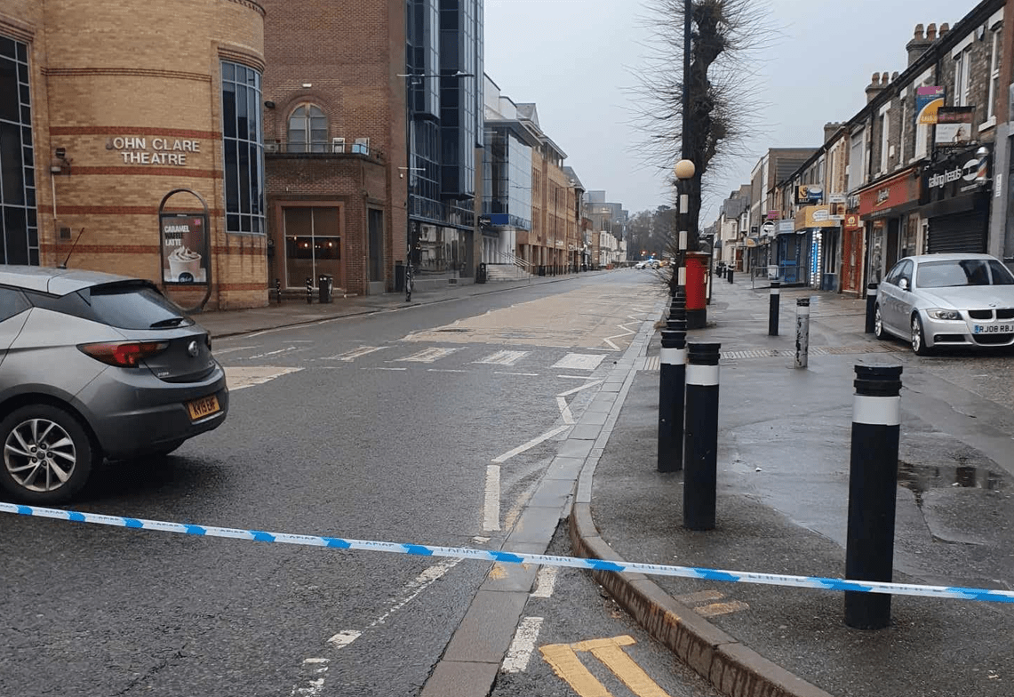 Peterborough city centre on the morning of January 6 after a woman in her 20s was attacked and needed hospital treatment: Photo by Close Encounters, Peterborough's largest independent comic shop