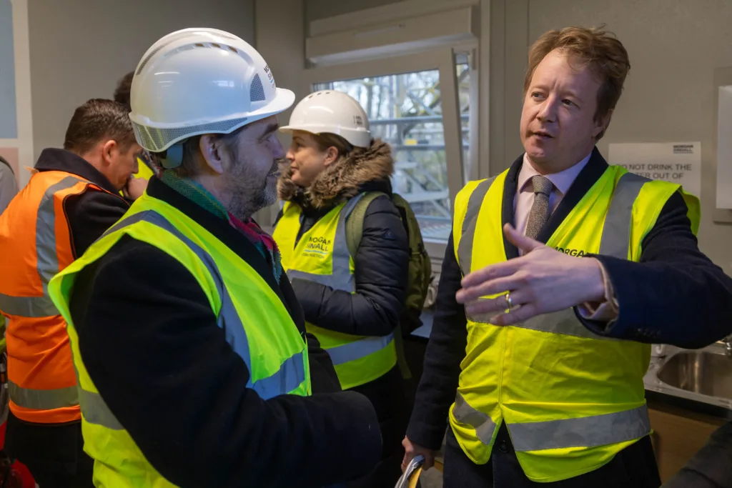 Anglian Ruskin University topping out ceremony for an extension to the Peterborough campus that will incorporate a ‘Living Lab’ public science and technology space. It will open in September. PHOTO: Terry Harris. 