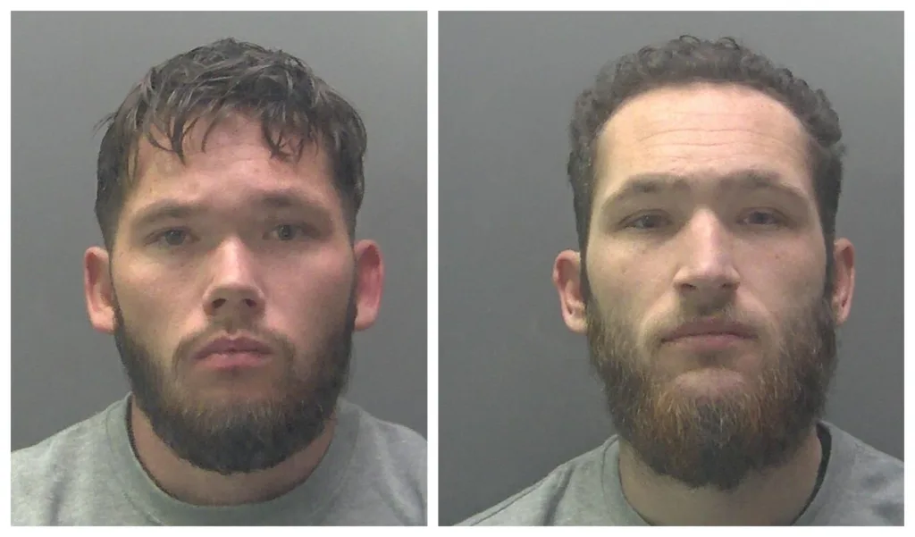 Riley (right) and Bricy Upton, 24 and 21 respectively, carried out the first assault at a children’s play centre in Fen Road on 18 October last year.