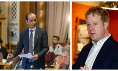 Cllr Mohammed Farooq (left) on the night he was elected leader of Peterborough City Council. And (right) Paul Bristow, MP for Peterborough. PHOTO: Terry Harris