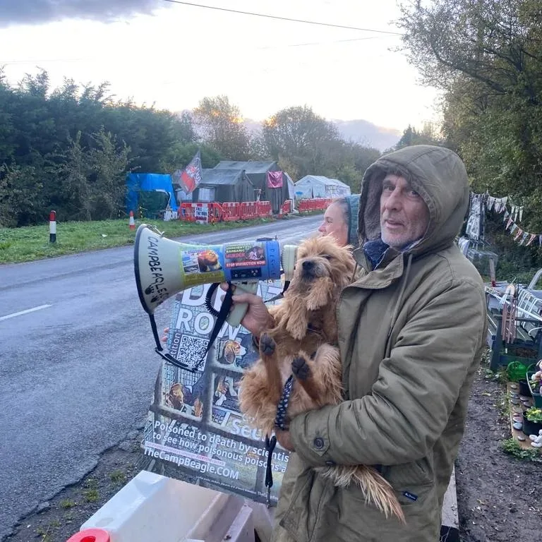 Camp Beagle wishes to close down MBR Acres, a huge beagle breeding factory near Huntingdon, which supplies about 2,000 puppies a year to toxicology testing laboratories across the UK PHOTO: Camp Beagle