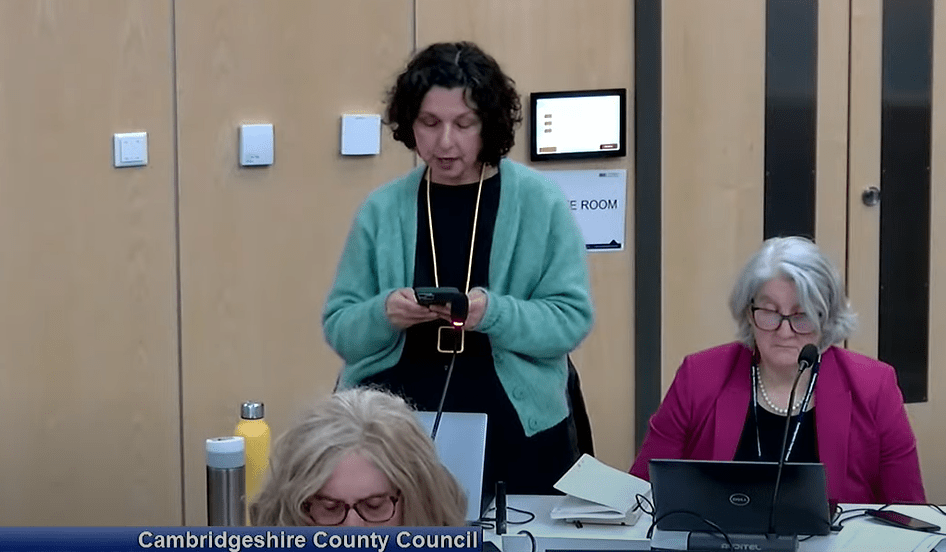 Cllr Firouz Thompson reminds councillors there has been a 70 per cent rise in just 4 years of those eligible for free school meals