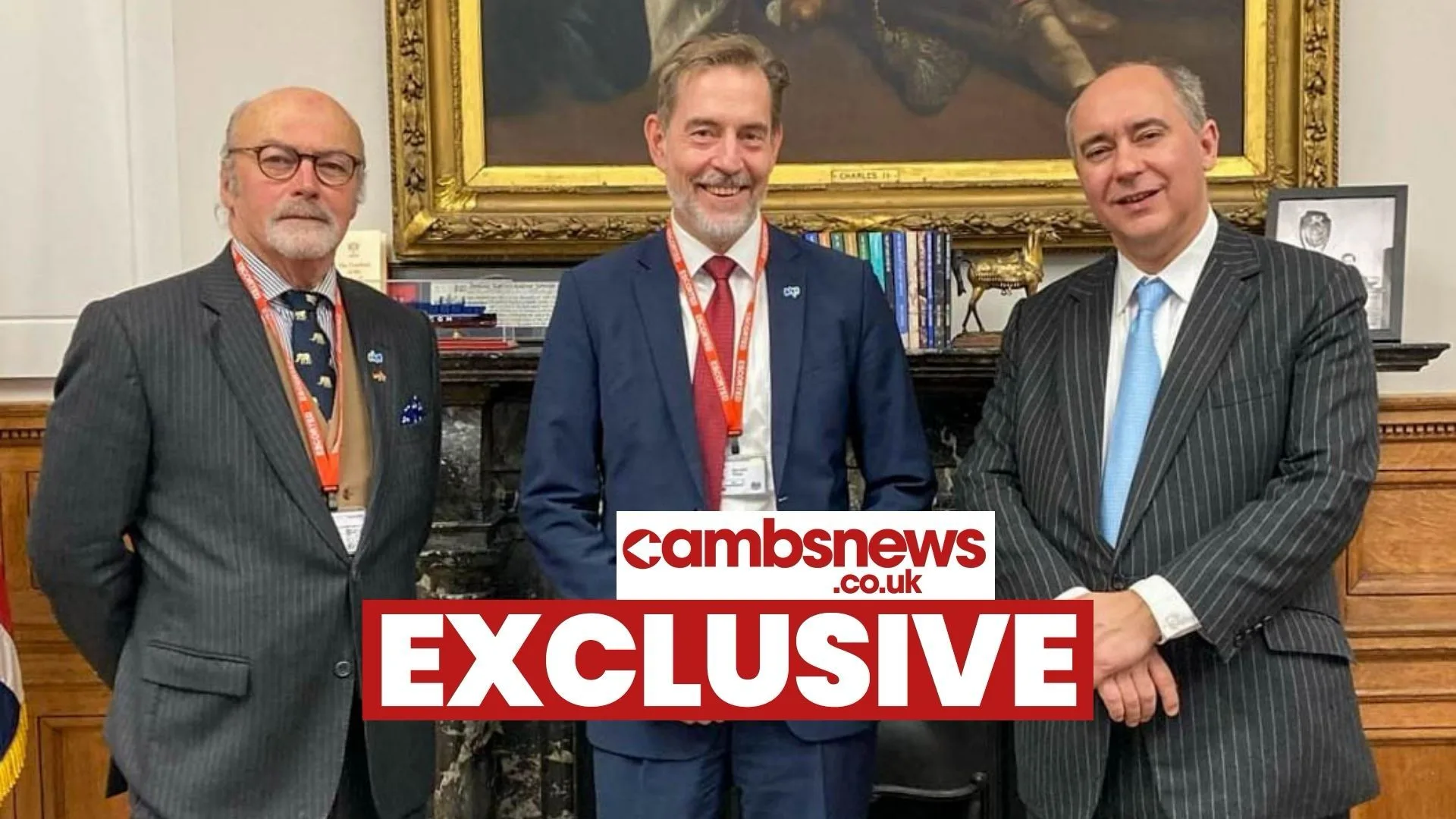 Lord Dominic Johnson, the Government investment minister (right) greeting (left) Paul Carey (managing director of MWW Environment) and Dr Hansjorg Roll (chief technology officer for MVV Energie) at Westminster. “I was delighted to speak to them about their business and future opportunities which can greatly benefit the UK’s current net zero climate aim,” said Lord Johnson.