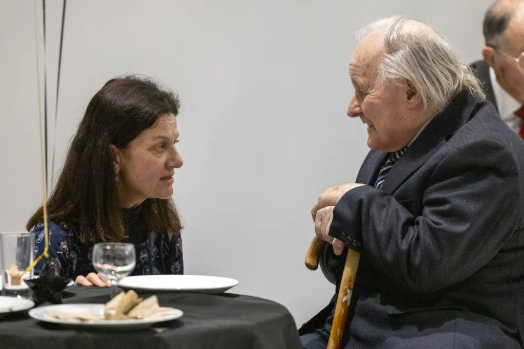 50th anniversary celebrations for South Cambridgeshire District Council. Leader Cll Bridget Smith with former Cllr Mike Mason (Ind)1974-76 and 2004-2012 PHOTO: David Johnson 