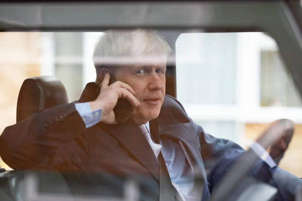 Boris Johnson visits Peterborough in May 2019 to support then parliamentary candidate Paul Bristow. Boris was ‘mobbed in Bretton Centre’ and ‘Facebook groups came alive with reports of Boris on Werrington streets’. PHOTO: Terry Harris