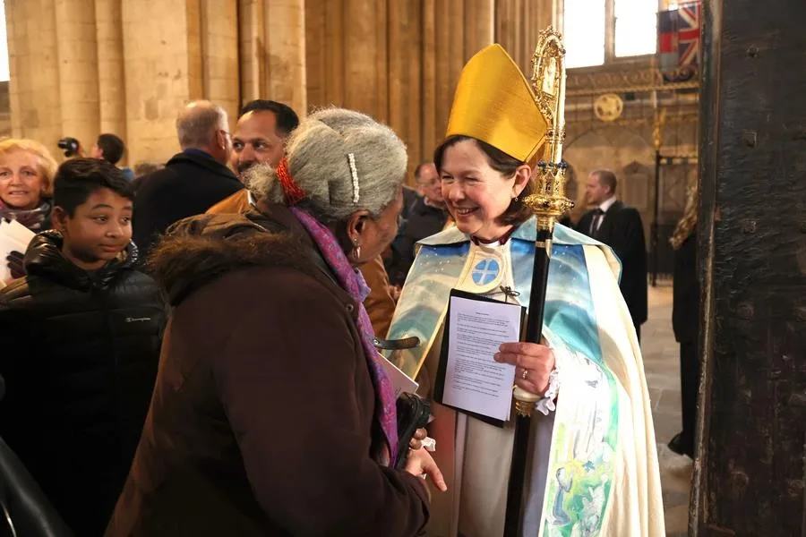 The 39th Bishop of Peterborough is the Right Reverend Debbie Sellin. Bishop Debbie was installed at a service in Peterborough Cathedral on 3 March 2024