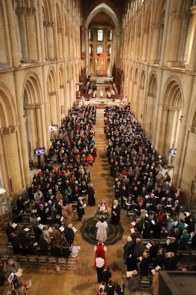 The 39th Bishop of Peterborough is the Right Reverend Debbie Sellin. Bishop Debbie was installed at a service in Peterborough Cathedral on 3 March 2024