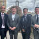 From left, Leader of Peterborough City Council Cllr Mohammed Farooq, John Hill, Director of Technology and Strategy for TWI, Mayor of Cambridgeshire and Peterborough Dr Nik Johnson and ARU Peterborough Principal Prof Ross Renton. Picture: Peterborough City Council